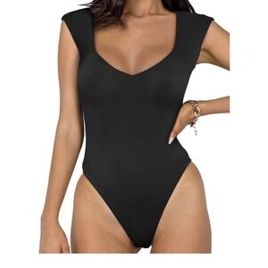 REORIA‎ Butsmooth Women's Tank Top Bodysuits Trendy Sexy Casual Sleeveless Sz XL